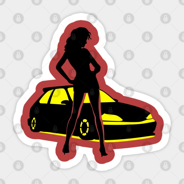 Car Tuning Girl (Coupe) Sticker by GetTheCar